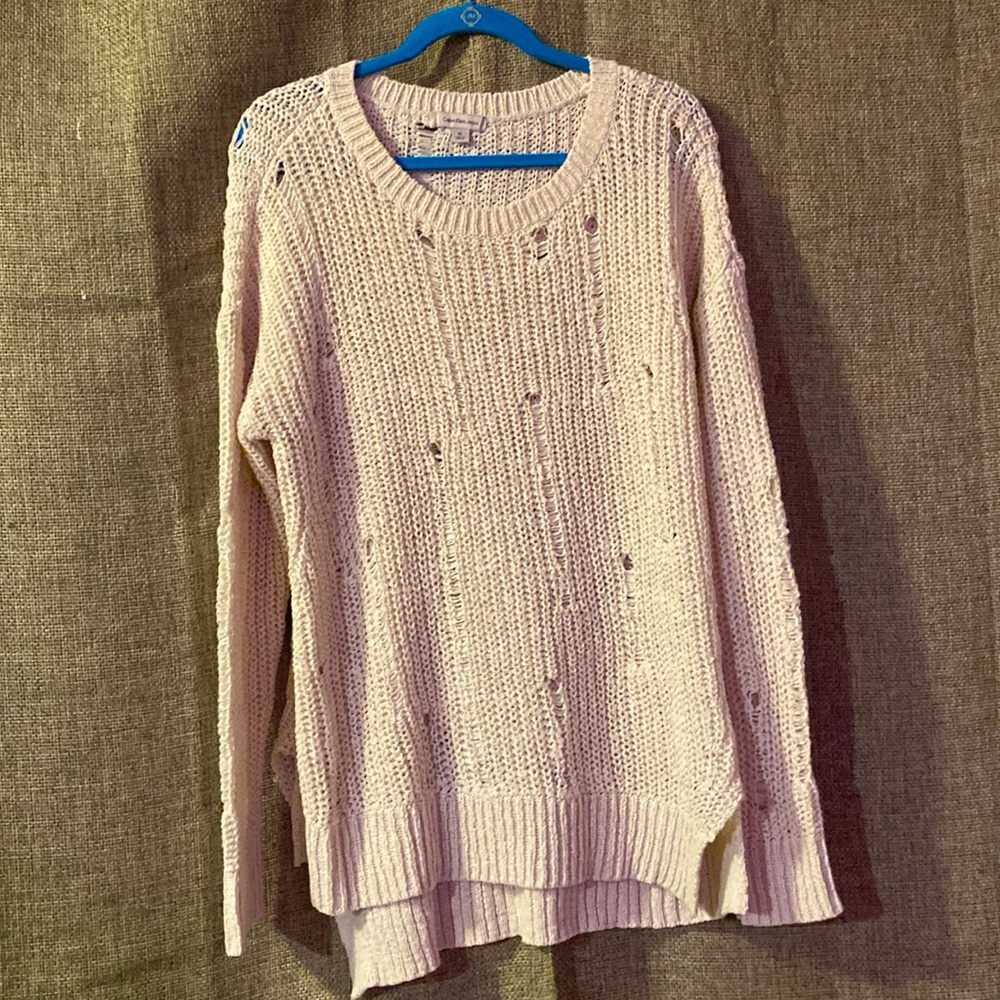 Calvin Klein Jeans distressed knit sweater - Size 2X